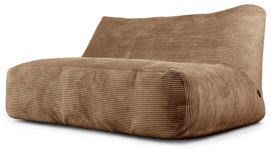Barna kordbársony babzsákfotel Sofa Tube 160 – SLOWDOWN