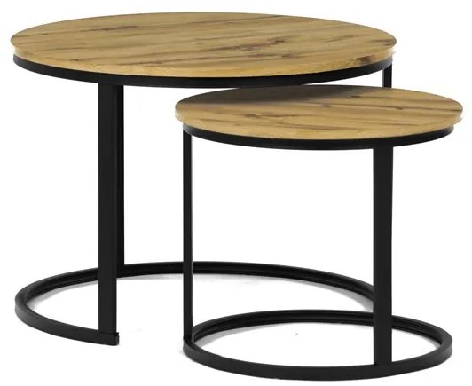 Dohányzóasztal 70 × 70 × 51 cm, MDF, vadtölgy OAK