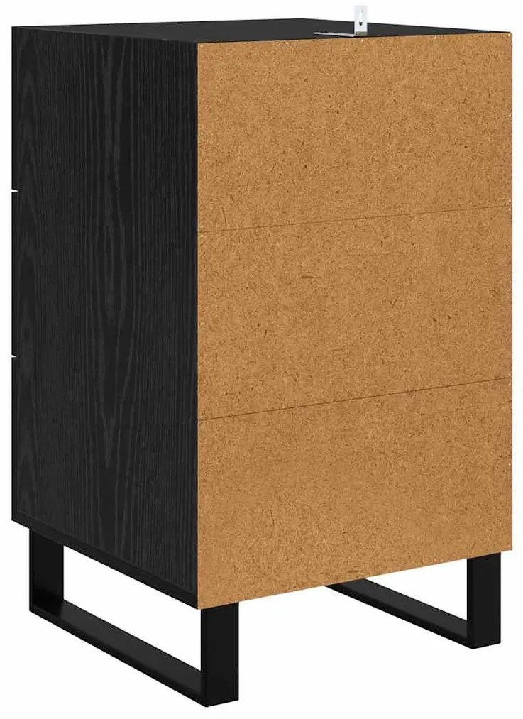 vidaXL Éjjeliszekrény fiókkal Fekete tölgy 40 x 40 x 66 cm Faanyag