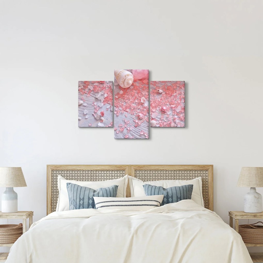Kép - Tengerparti hangulat rózsaszín árnyalatokban (90x60 cm)