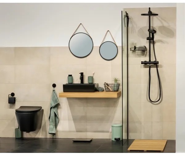 WENKO 24424100 - BORRONE tükör 40x40 cm fekete/ezüst