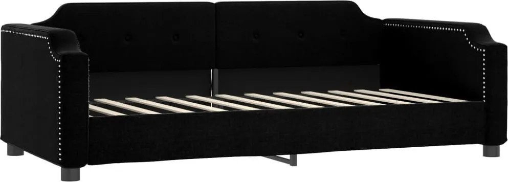 vidaXL fekete szövet kanapéágy 100 x 200 cm