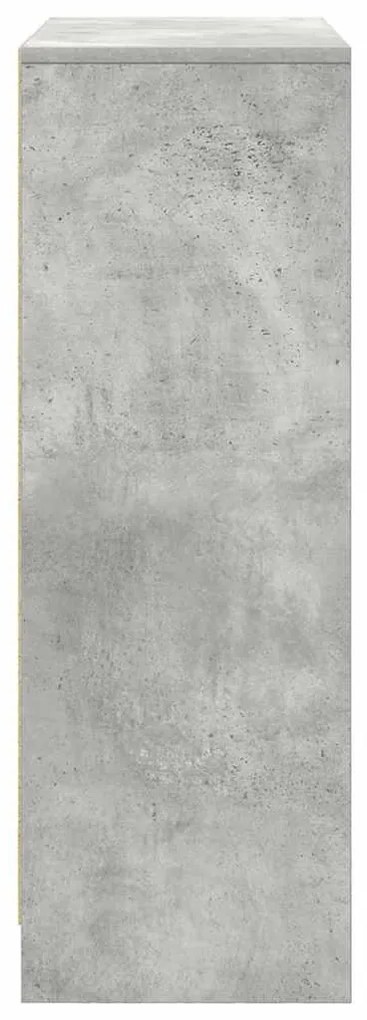 betonszürke komód fiókokkal és ajtókkal 73x31x90 cm