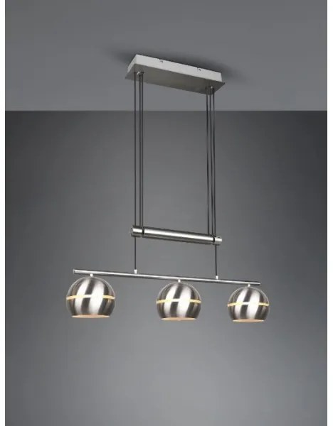 Trio - Csillár zsinóron FLETCHER 3xE14/40W/230V matt króm