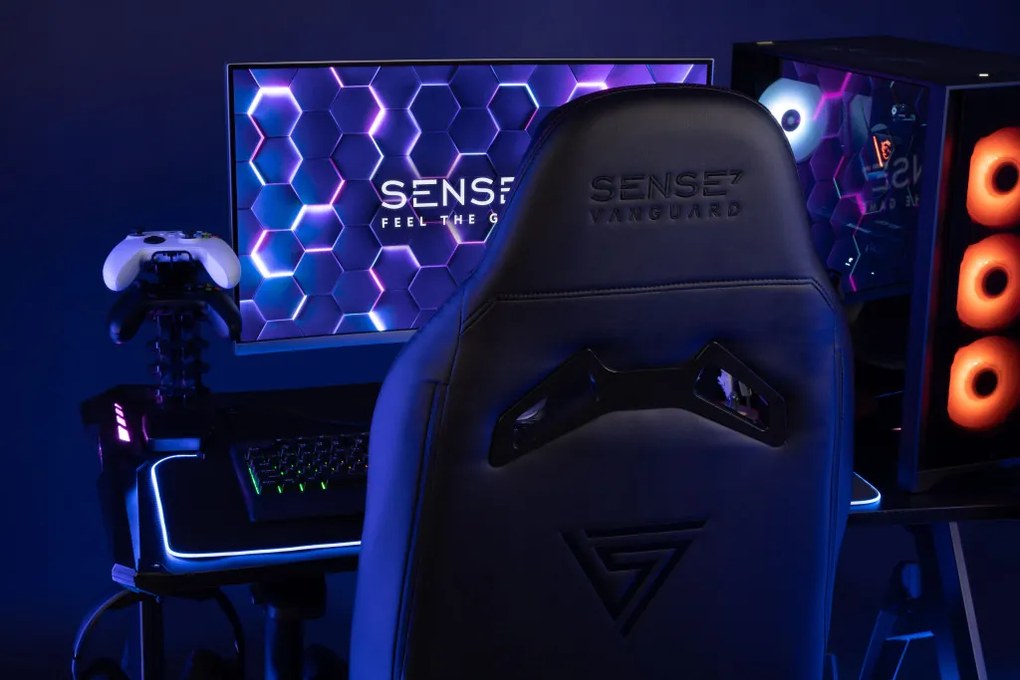 Gamer szék SENSE7 Vanguard fekete és piros