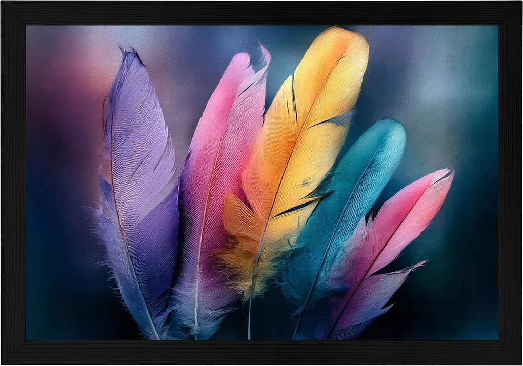 Poszter Keret Fa Pasztell Toll Boho Dekoráció Színek 60x40