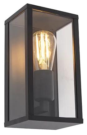 Ipari fali lámpa fekete 26 cm IP44 - Charlois