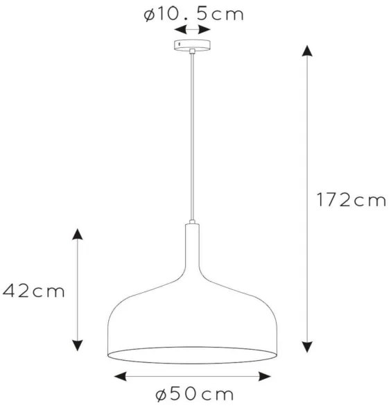 Lucide 30483/50/44 - Csillár zsinóron ROZALLA 1xE27/60W/230V narancssárga