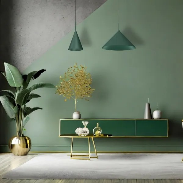 Kábeles függeszték CAPITAL 1xGX53/15W/230V átm. 17 cm zöld