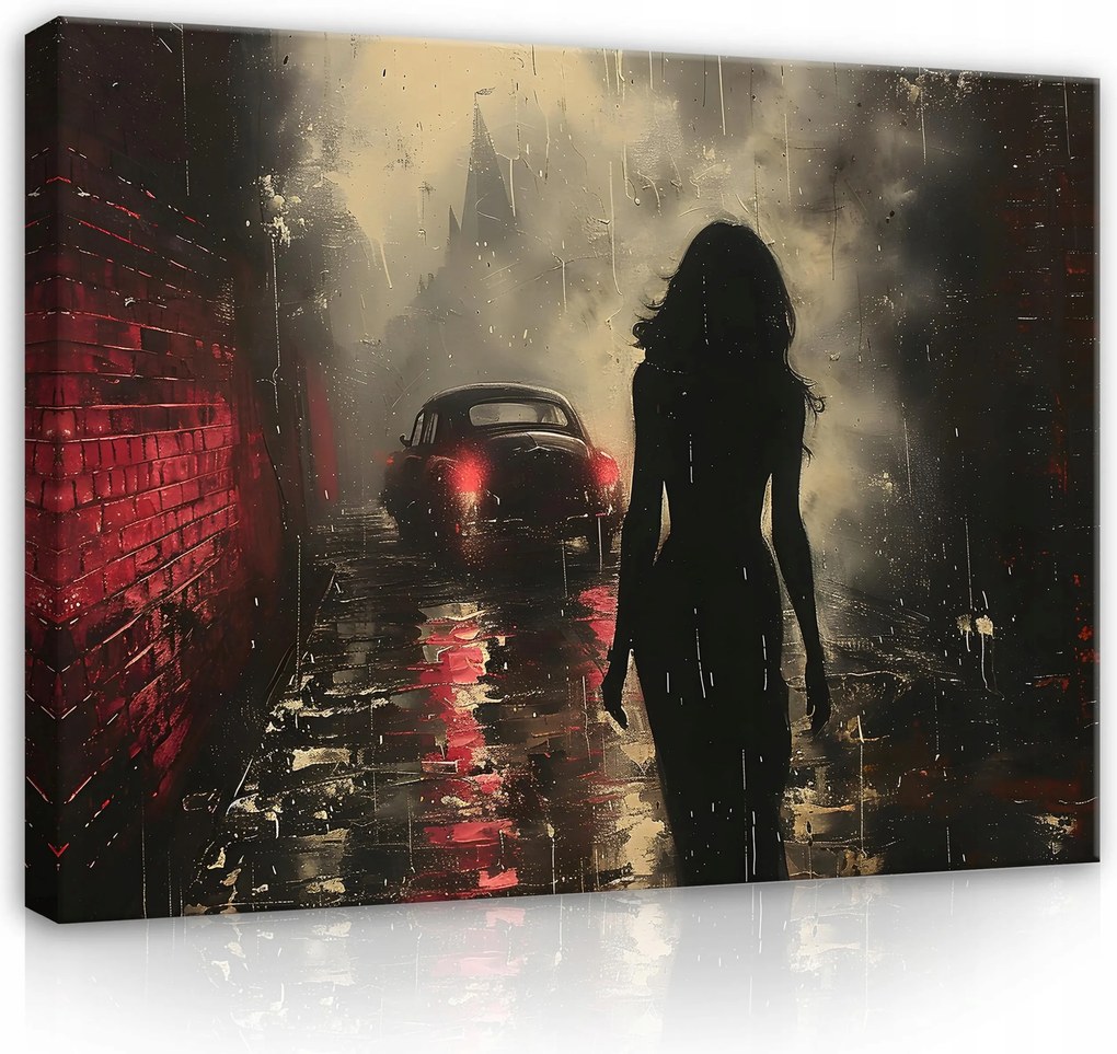 Vászonkép Nő Akt Autó Vászon Fal Hálószoba Nappali 100x70