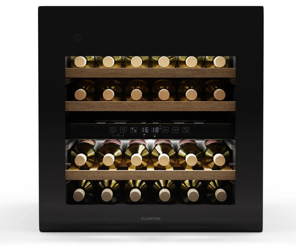 Klarstein Rhone 36 Duo borhűtő, 36 palack, LED vezérlés, push-to-open, csendes