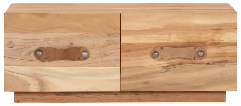tömör újrahasznosított fa dohányzóasztal 90 x 50 x 35 cm