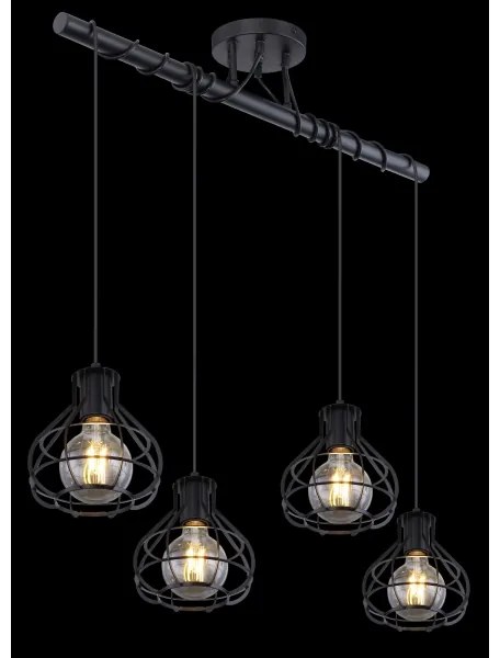 Globo 15388-4D - Csillár zsinóron CLASTRA 4xE27/60W/230V