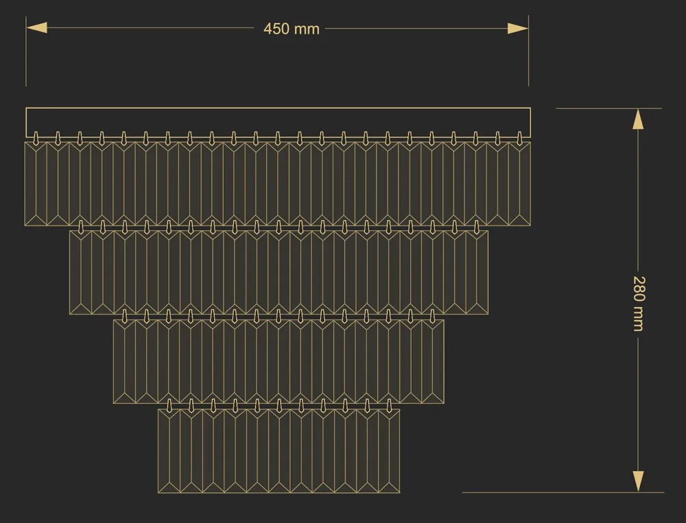 KUTEK ELL-PLM-6-Z-450-I ELLINI Kristály Mennyezeti Lámpa E14 IP20