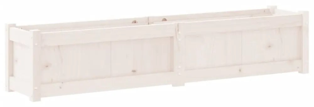 fehér tömör fenyő kerti virágláda 150 x 31 x 31 cm