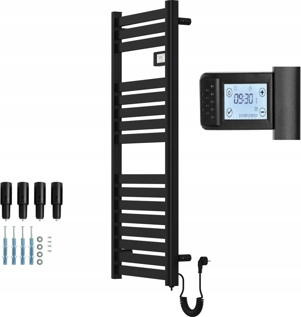 Arceno Elektromos Fürdőszobai Radiátor KEP500CZM 500W 1200 x 500 Matt Fekete
