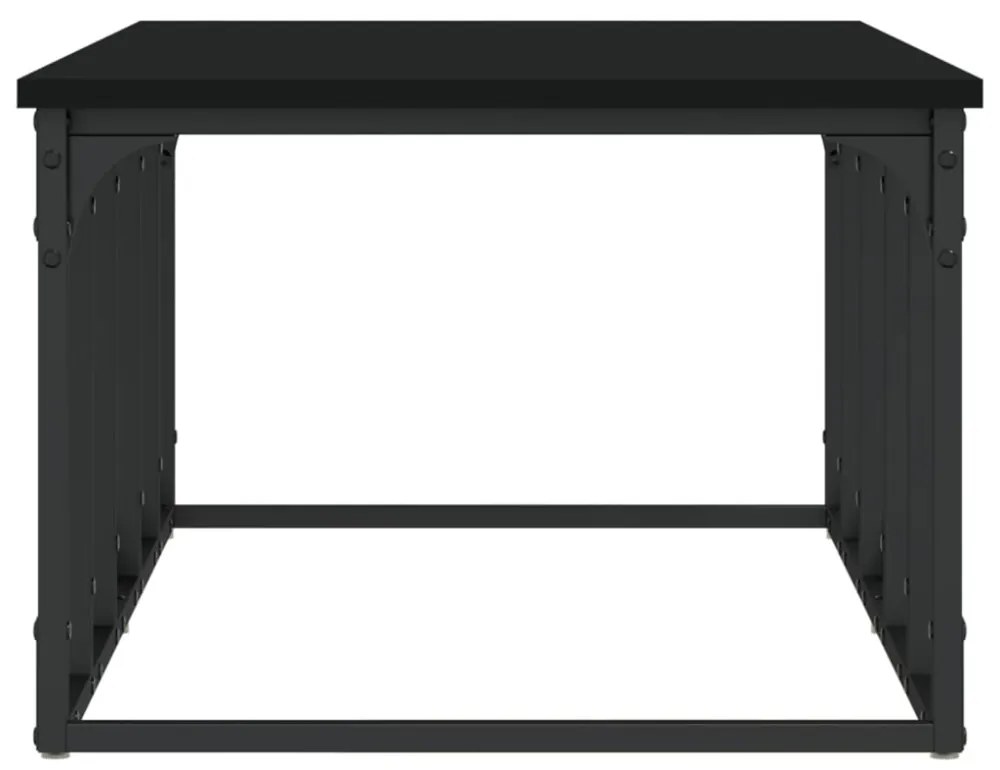 fekete szerelt fa dohányzóasztal 100 x 50 x 35,5 cm