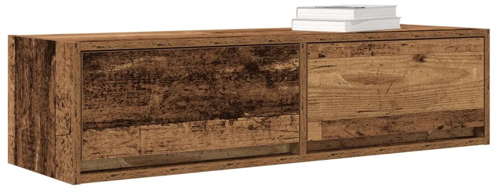 TV Szekrény Régi Fa 100x31x25,5 cm Műanyag Fa