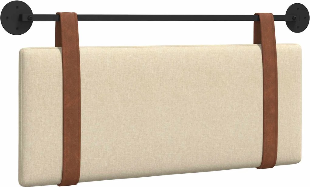 vidaXL Fali Fejtámla Falra szerelhető Krém 100 x 40 cm Faanyag