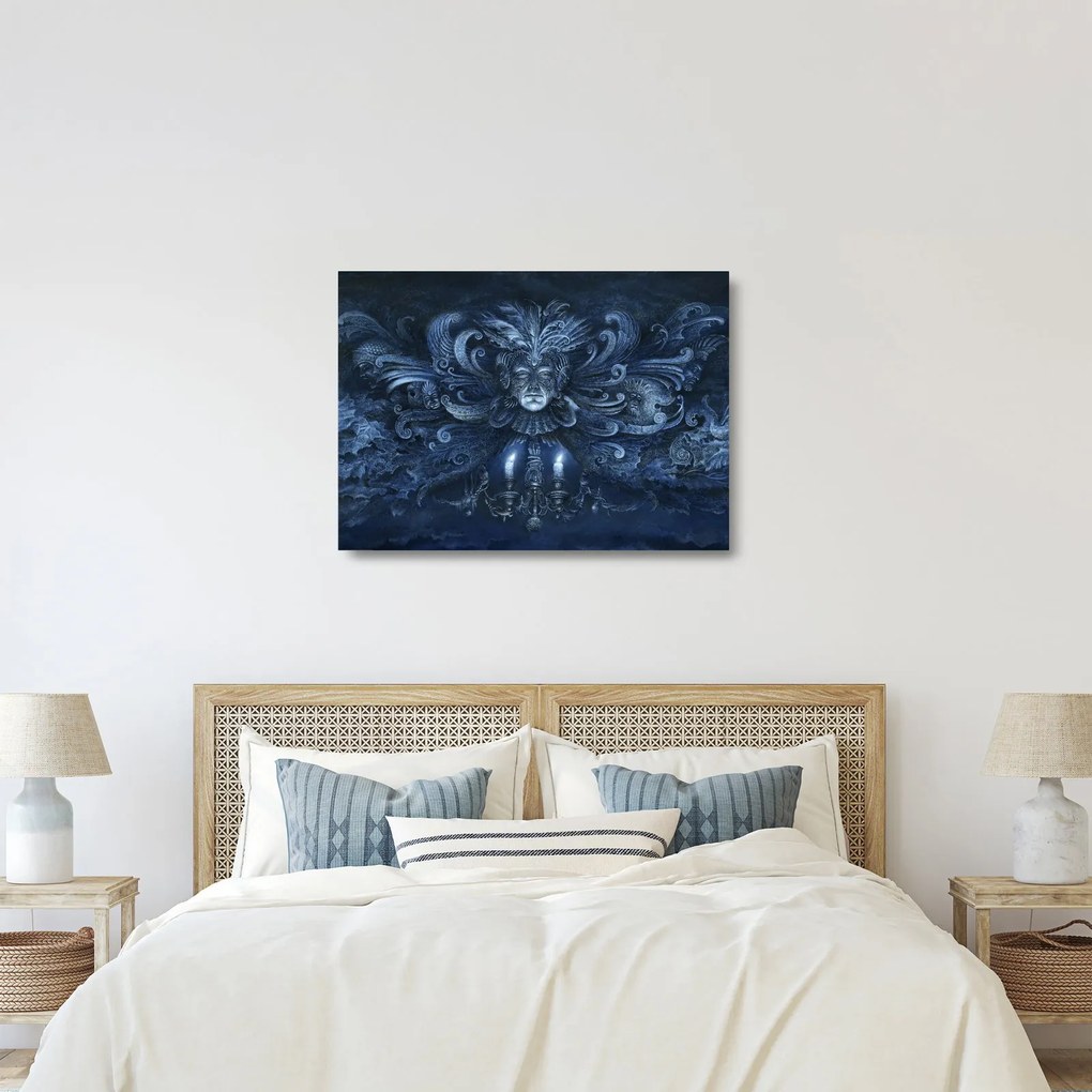 Kép - sötét barokk (üvegen) (70x50 cm)