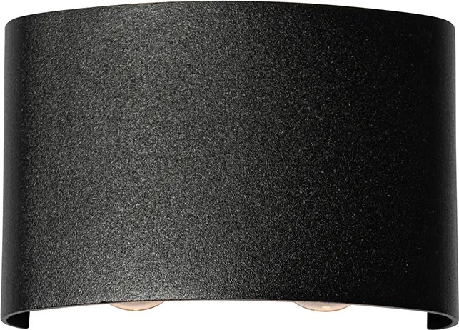 Kültéri fali lámpa fekete LED-del 4-lámpás IP54 - Silly