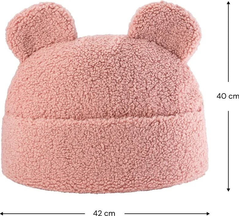 Rózsaszín buklé párna gyerek kanapéhoz Teddy Pouch – Wigiwama