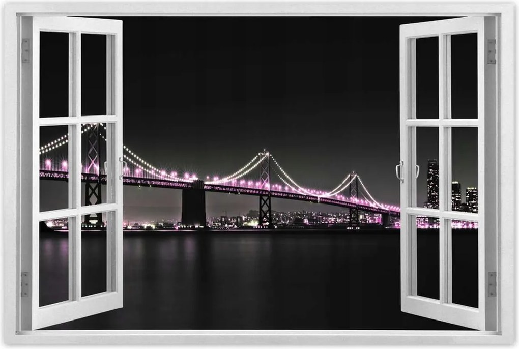 Poszterek 60x40 Híd Lila fények