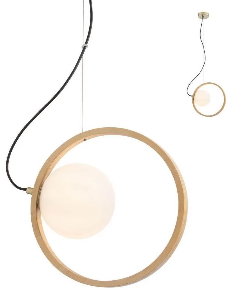 Redo 01-2319 - Csillár zsinóron KLEIDI 1xE14/28W/230V átm. 27 cm barna