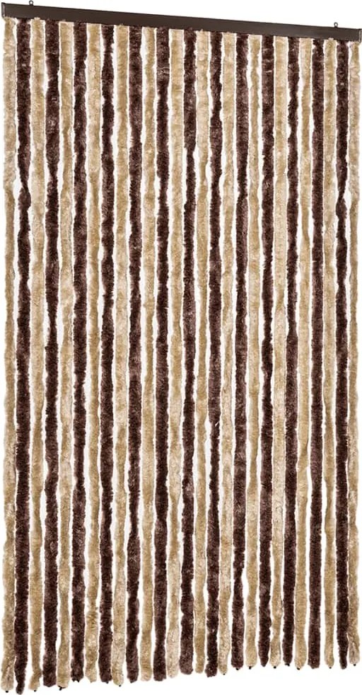 vidaXL bézs és világosbarna zsenília rovarfüggöny 118 x 220 cm