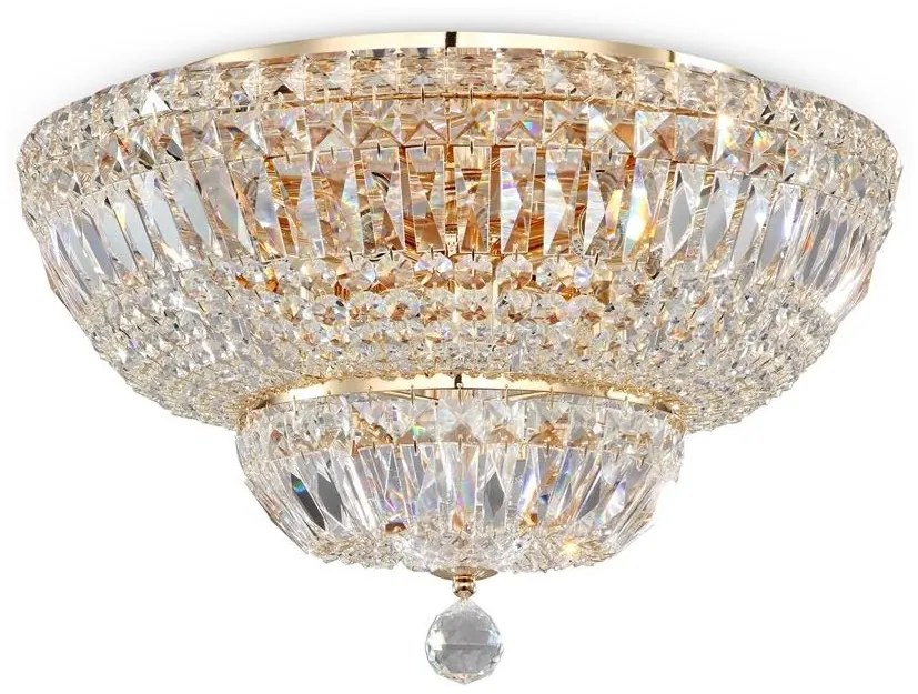 Maytoni DIA100-CL-12-G - Mennyezeti lámpa BASFOR 12xE14/60W/230V arany