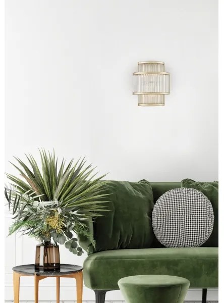 Zuma Line W0528-02B-V6AC - Fali lámpa SERGIO 2xG9/33W/230V arany