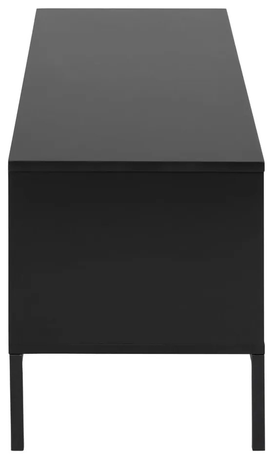 Fekete TV-állvány kőrisfa dekorral 140x45 cm Seaford – Actona
