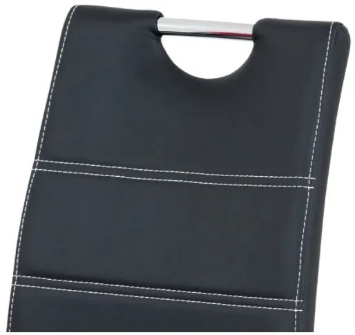 Scaun modern de sufragerie de culoare neagră Hc-484
