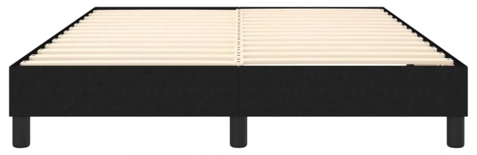 fekete szövet rugós ágykeret 140x200 cm