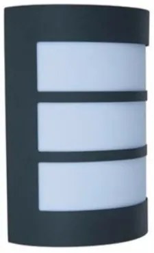 LED lámpatest , oldalfali , E27 foglalat , szén szürke , kültéri , IP44 , LUTEC , NILA