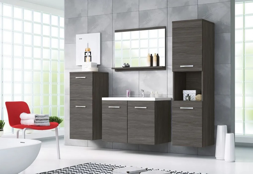 ALOMA fürdőszoba össszeállítás mosdóval, Lefkás tölgy