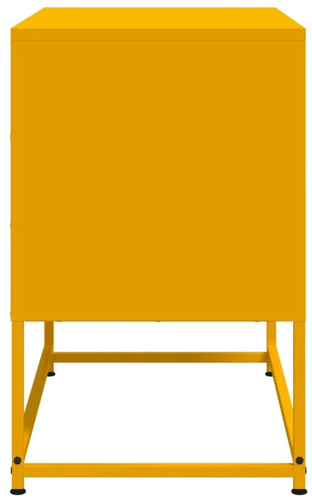 mustársárga acél TV-szekrény 68,5x39x60,5 cm