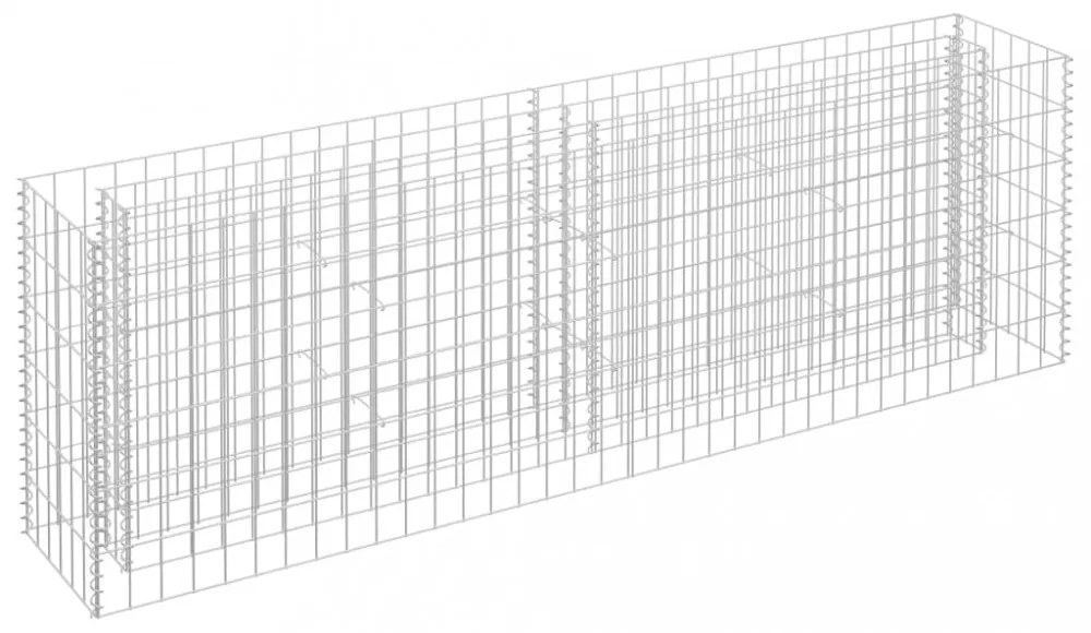 horganyzott acél gabion magaságyás 180 x 30 x 60 cm