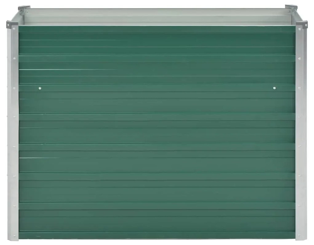 Zöld horganyzott acél kerti magaságyás 100 x 40 x 77 cm