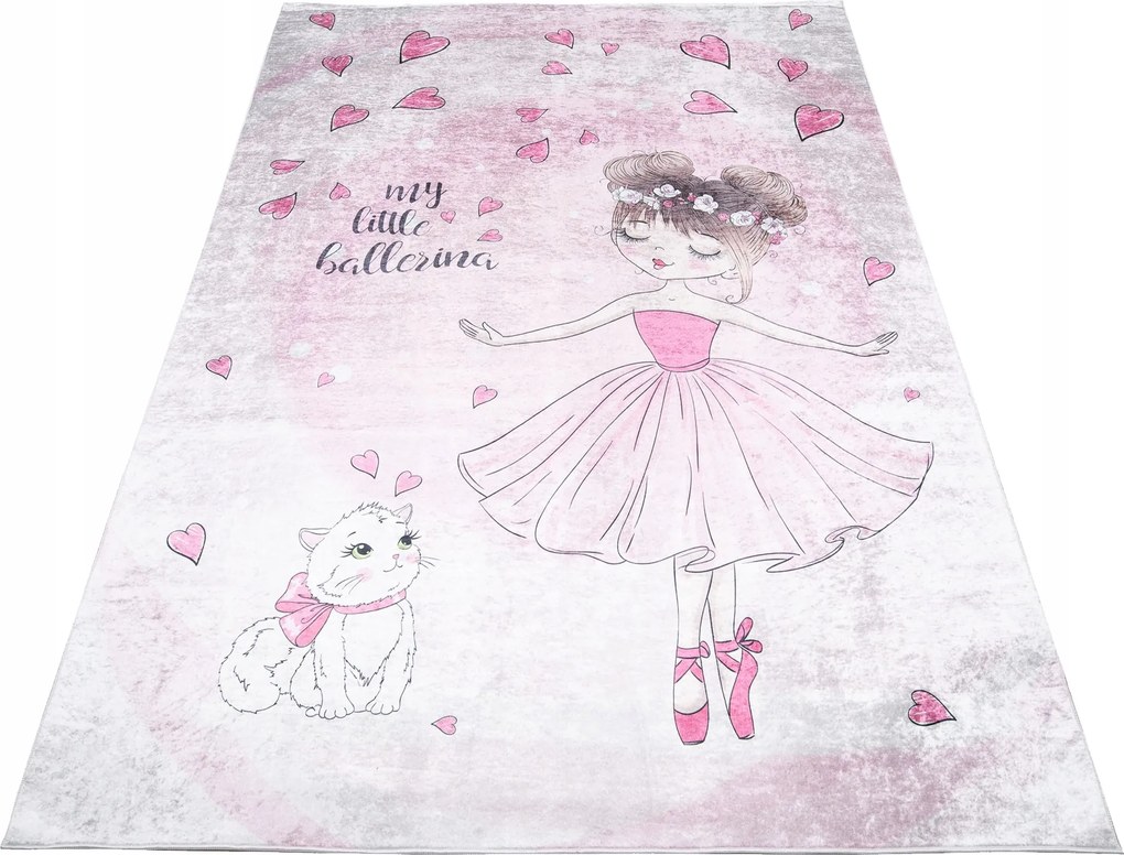 Színes Gyerekszőnyeg 160x230 Balerina cica