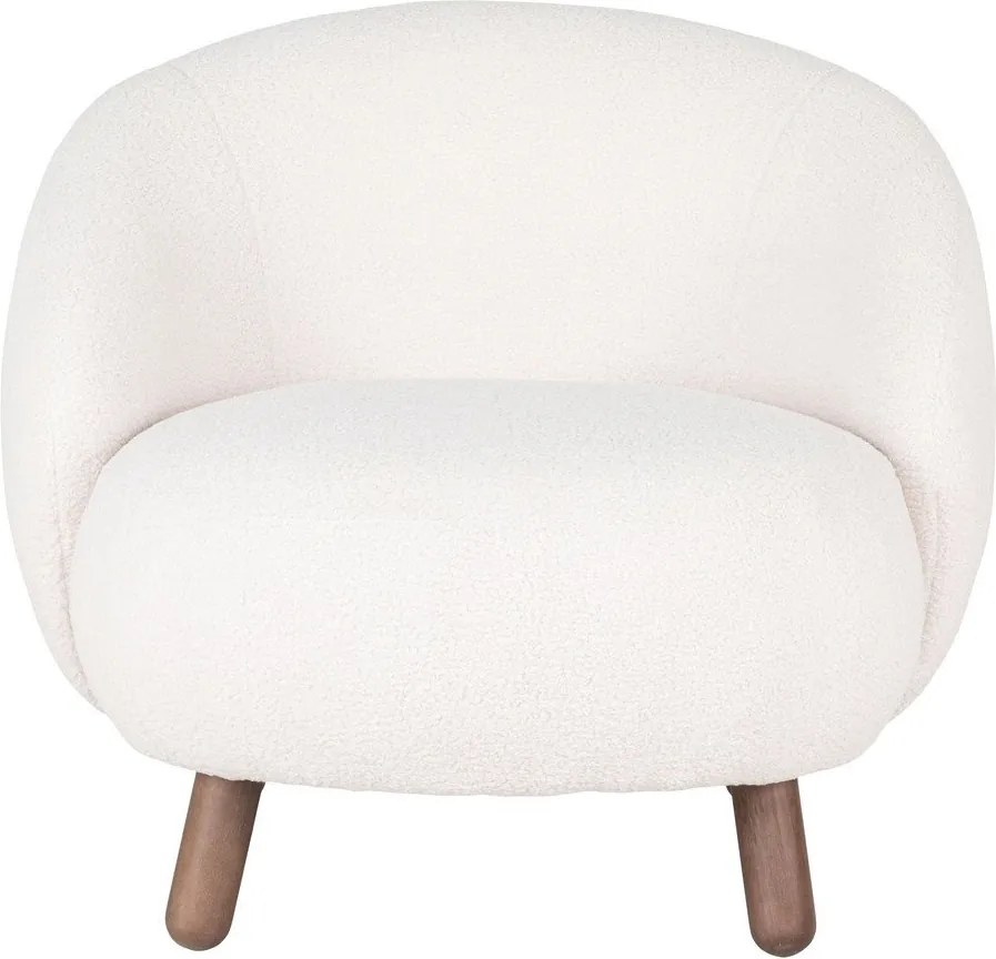 Krémszínű fotel lábtartóval Savona – House Nordic