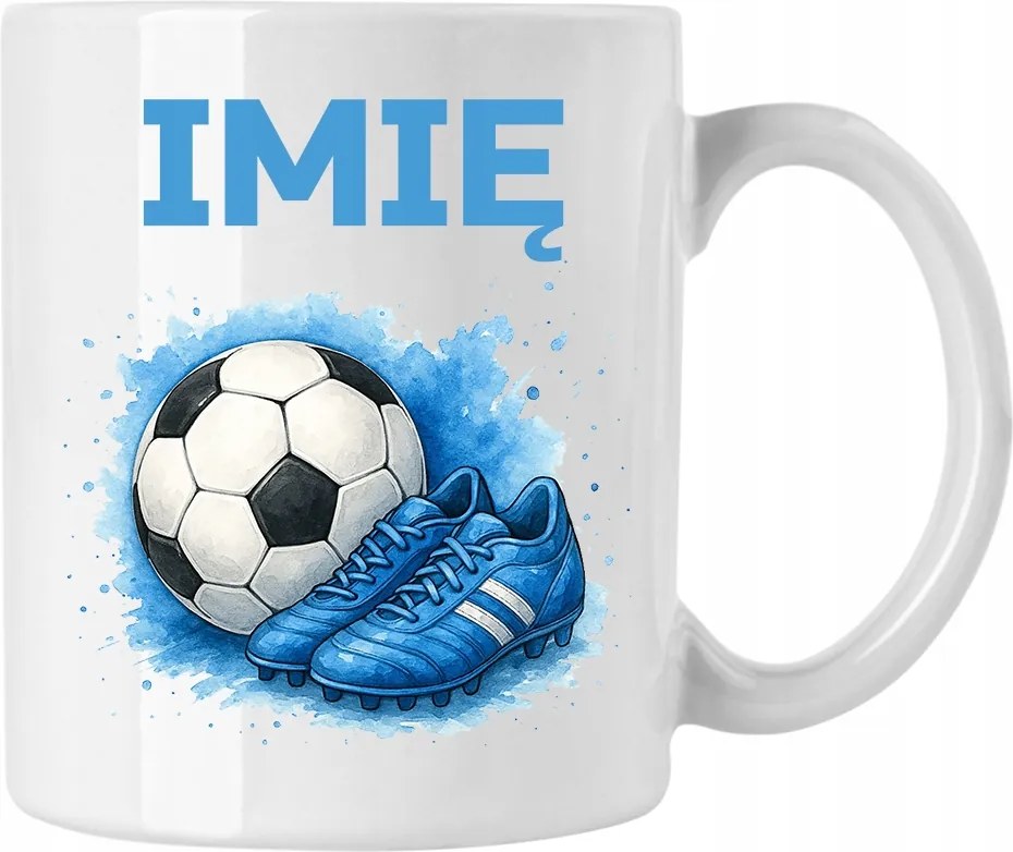 Személyre szabott Bögre Labdarúgónak Névvel Fehér 330ml