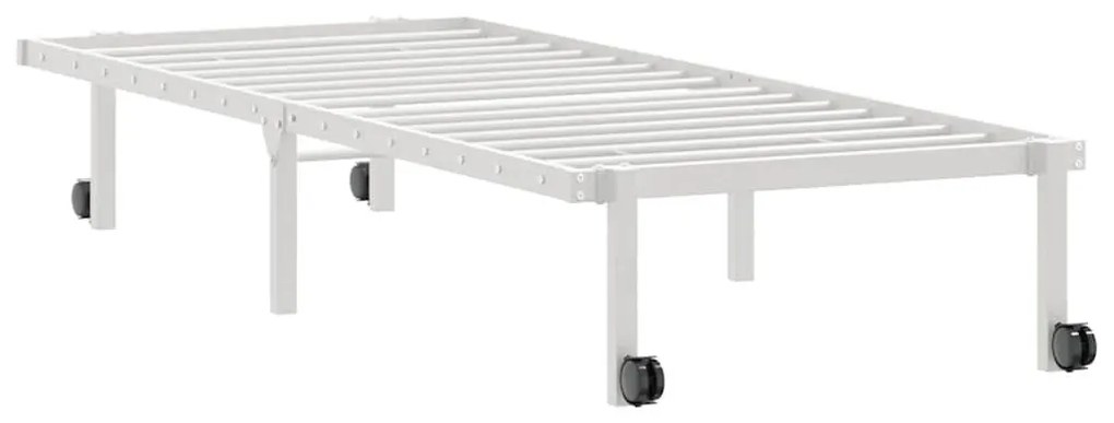 fehér acél ágykeret matrac nélkül összecsukható 80x200 cm