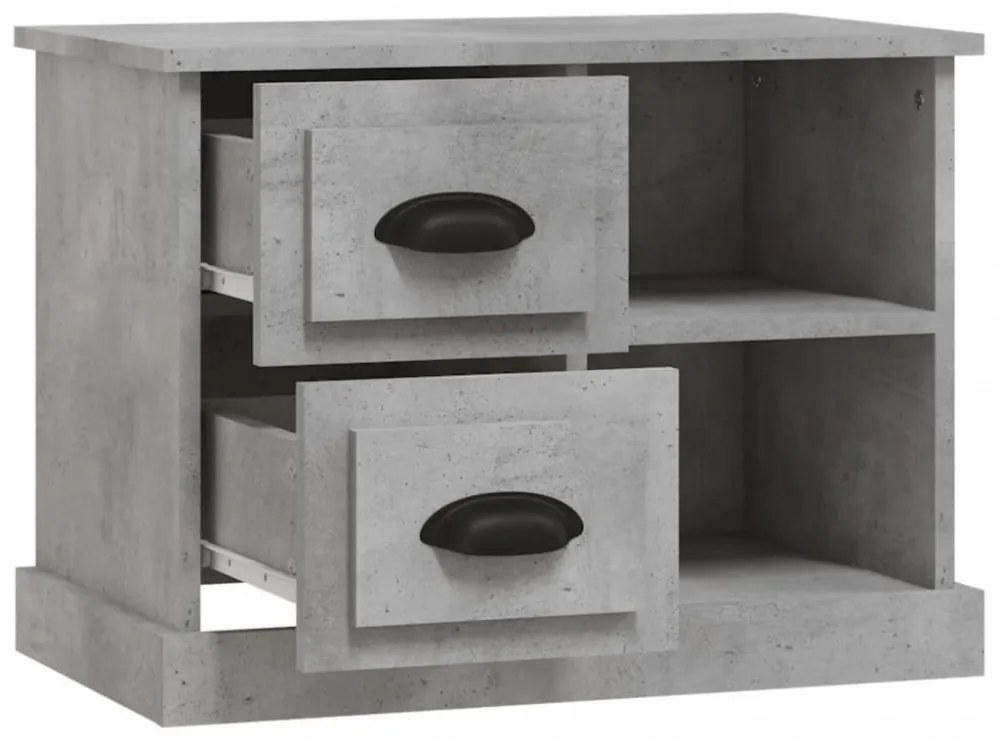 betonszürke éjjeliszekrény 60x35,5x45 cm