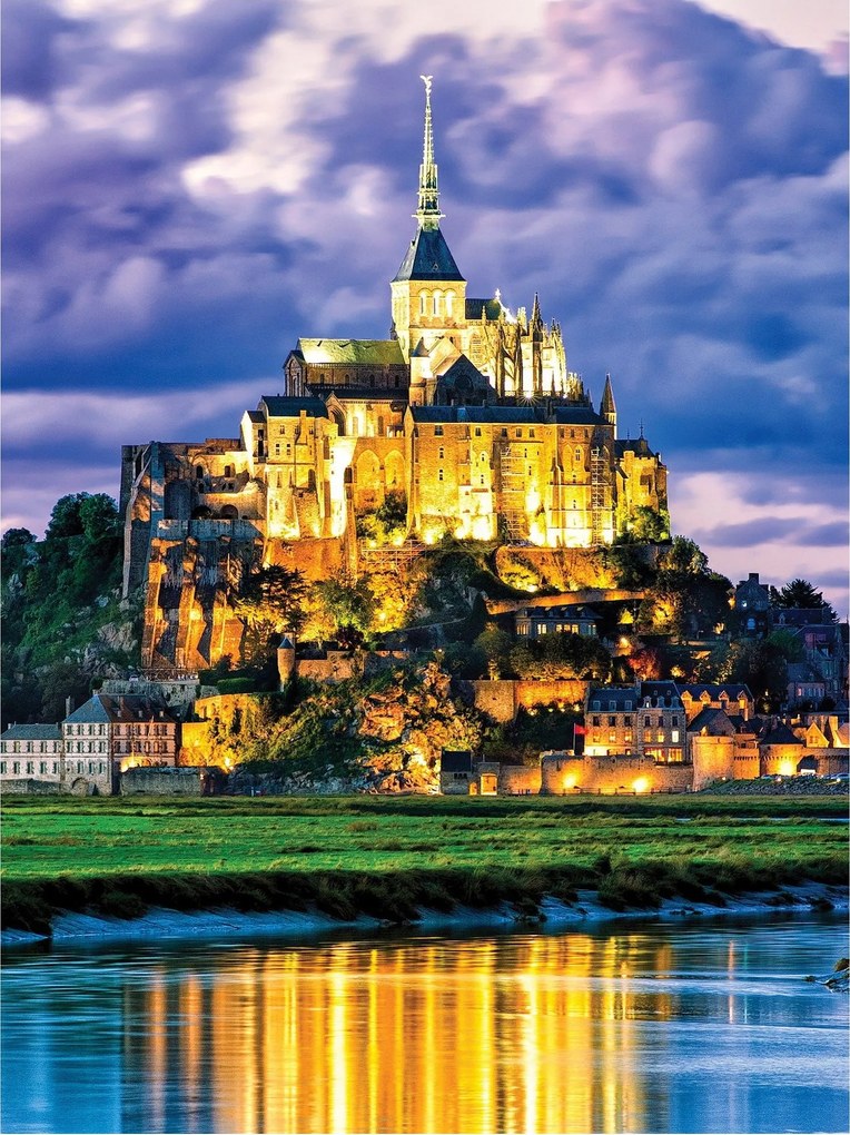 Mont Saint Michel éjszaka fotótapéta Franciaország vinil 184x254 +ragasztó