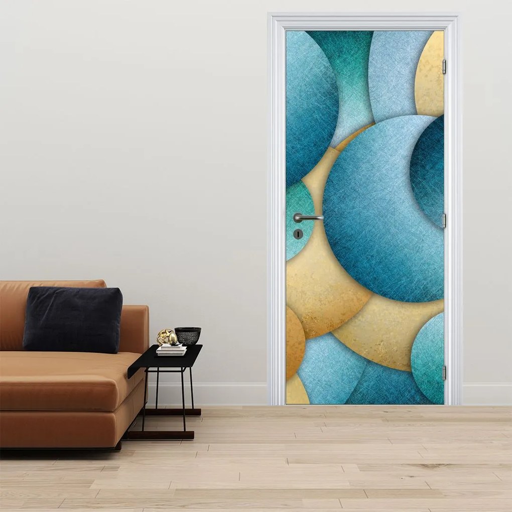 Fotótapéta ajtóra - Absztrakció, körök (95x205cm)