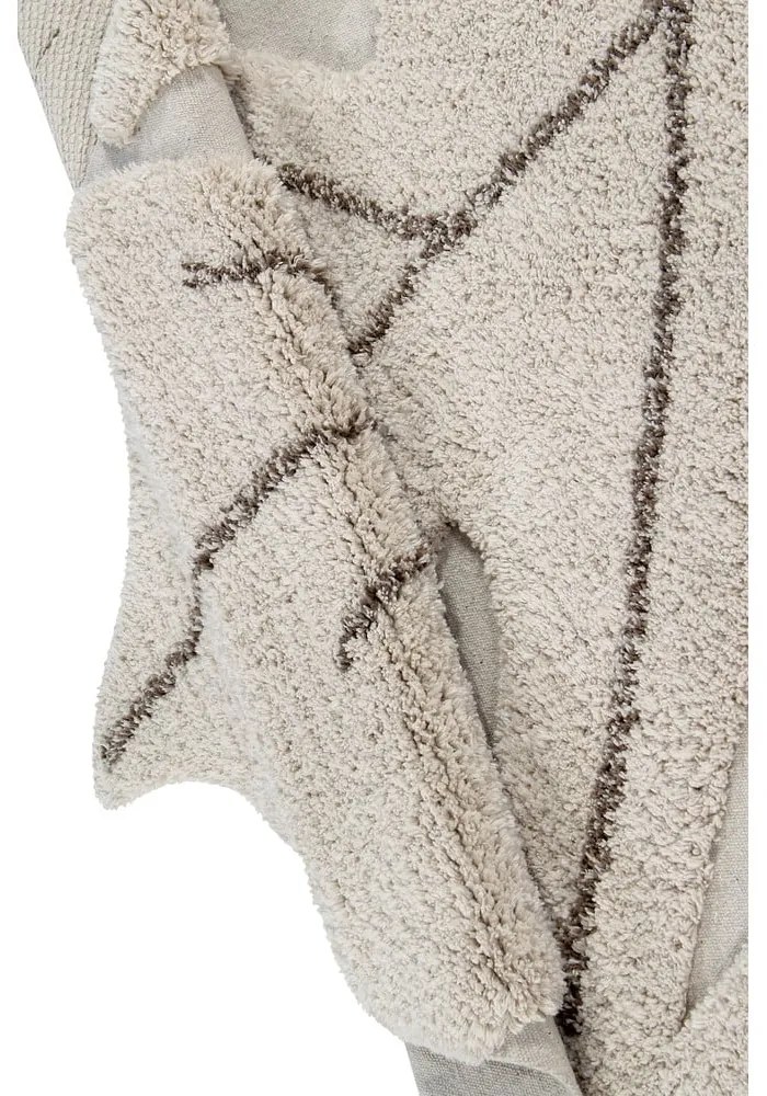 Bézs mosható kézi szövésű pamut gyerek szőnyeg 120x180 cm Monstera Natural – Lorena Canals