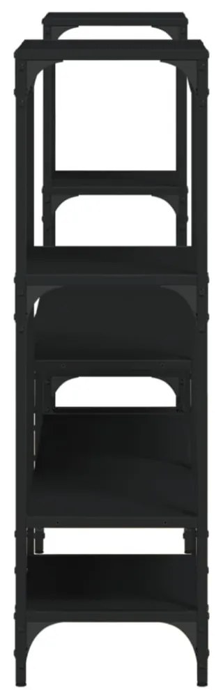 fekete szerelt fa TV-szekrény 206,5x28,5x95 cm