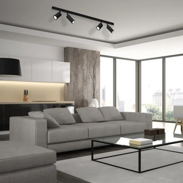 Spotlámpa HUDSON 4xGU10/8W/230V fekete