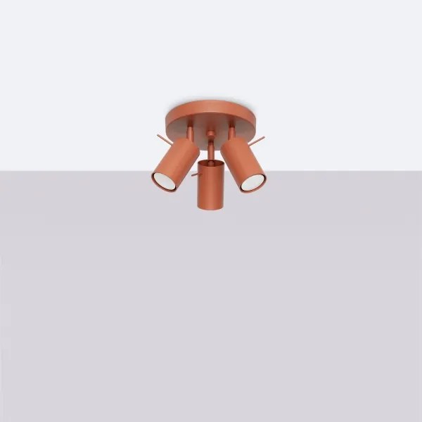 Sollux SL.1509 - Spotlámpa RING 3xGU10/10W/230V piros